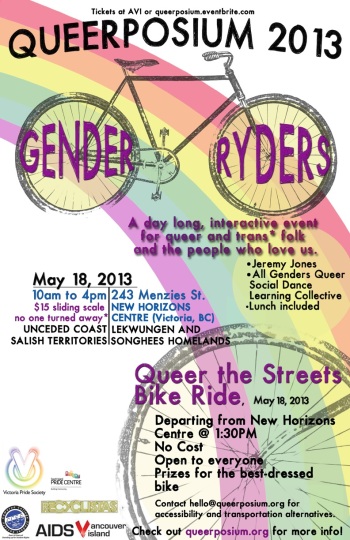Poster for Queerposium event May 18th. 